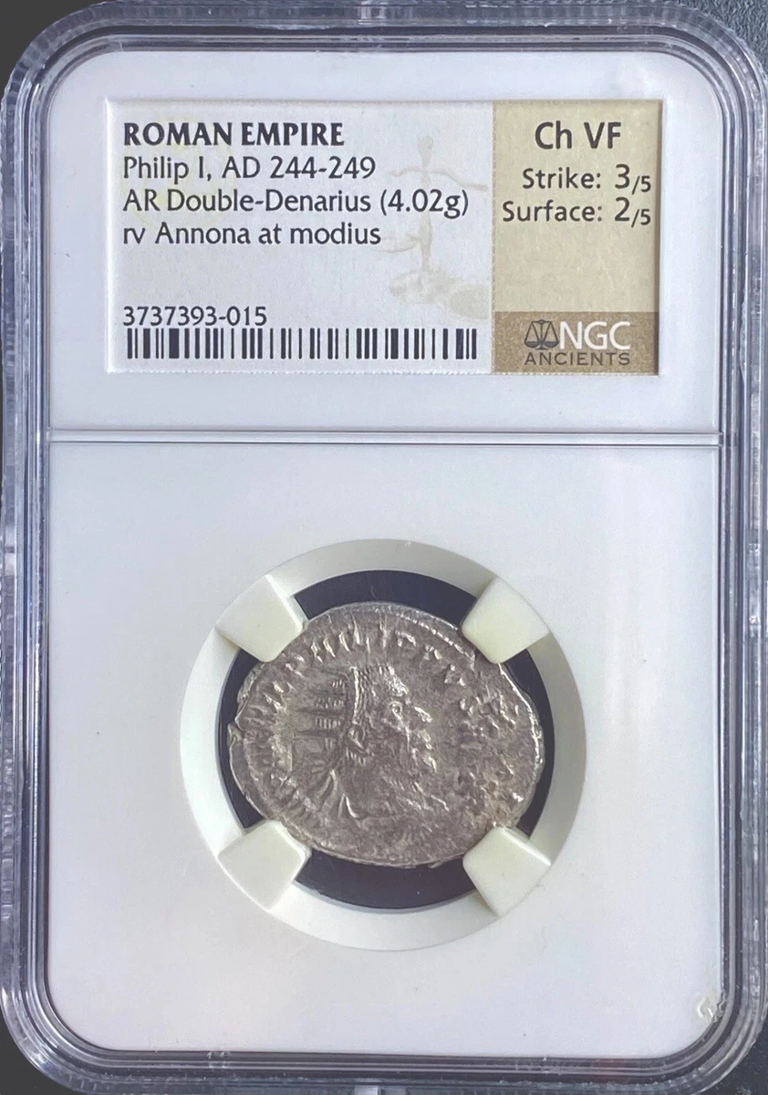 Denarius Philip I NGC Certified Roman Imperial Coins (27 BC-476 AD