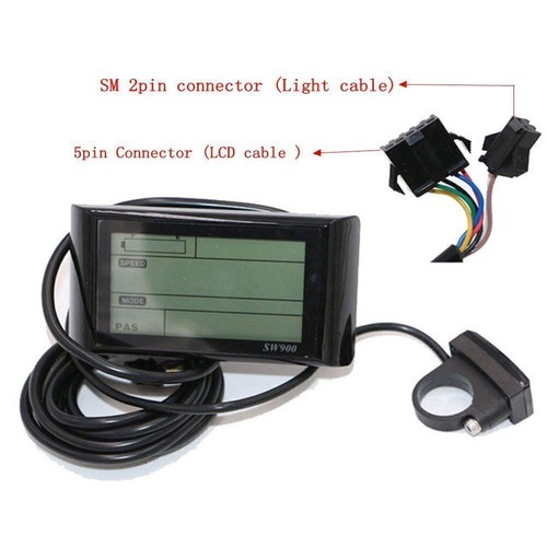 Für E-Bike 24/36/48V SW900 LCD Display Panel Meter Steuerung Elektrofahrrad USA - Bild 10 von 12
