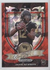 2021 Panini Prizm Draft Picks Crusade Red Ice Prizm Jamie Newman #174 11dm
