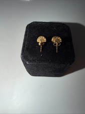 Saudi Gold 18-Carat Earrings 2.8 grams