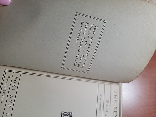 THE RENAISSANCE Walter Pater MODERN LIBRARY Brown Flexible Covers 1919 RARE Vint - Picture 4 of 14