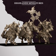 Highland Miniatures Marduk Minotaurs Command Group
