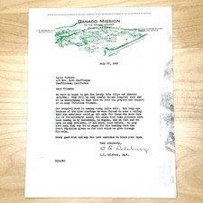 Carta firmada por Clarence G. Salsbury Nación Navajo Misión Ganado 1942