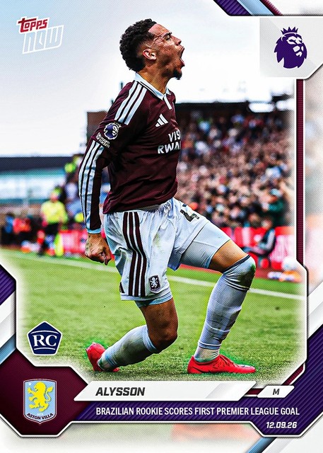 Alysson RC 1st Premier League Goal 2026-27 Premier League Topps NOW #24 PRESALE