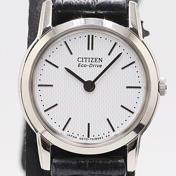 Dial G670-T011705 Ladies Drive White Watch Citizen Eco Vintage Solar - vintagewatches.pk