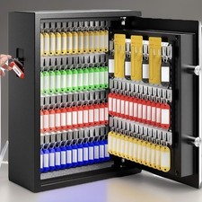 103 Keys Electronic Key Lock Box with Anti-Theft Deposit Key Slot & Key Out T...