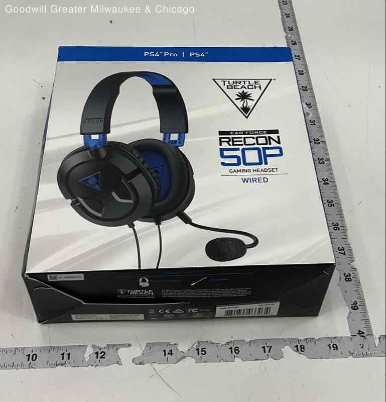 Turtle Beach Recon 50P Black Blue Wired Gaming Headset Microphone PS4 PS4