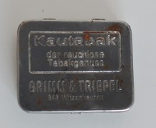 Alte Kautabak Dose Grimm & Triepel Witzenhausen – rauchloser Tabak