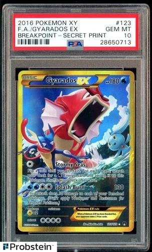 2016 Pokemon XY Breakpoint Secret Print #123 Gyarados Ex F.A. PSA 10 GEM MINT