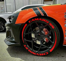 Tire Lettering Chevrolet Camaro Ss Sticker Set For 4 Tires Decal -1.25 Red