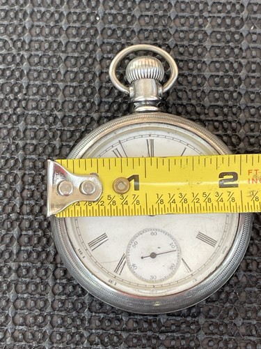 Elgin Taschenuhr Gr43 Modell 5 18er 11j 1895 Sterling Silber RR Gehäuse - Bild 10 von 10