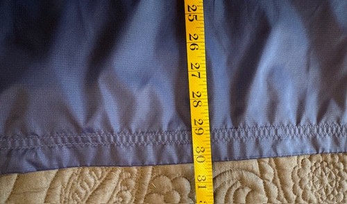 LL Bean Jacket Mens Large Tall Blue Hooded Lightweight Rain Coat Nylon OKBA8 - Picture 12 of 12