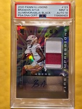 2020 Panini Illusions - Brandon Aiyuk #123 Auto Memorabilia Blue (AU, MEM, RC)