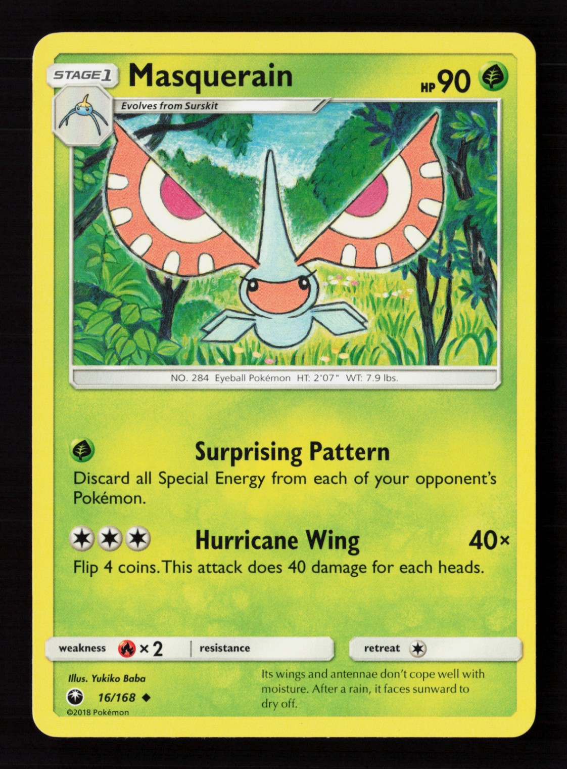 Masquerain 16/168 Normal Pokemon TCG SM - Celestial Storm LP