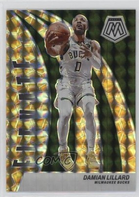 2023 Panini Mosaic Elevate Reactive Yellow Prizm 49/99 Damian Lillard #14 13d7