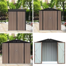 Metal Steel Garden Shed 6x8ft,3x5ft Storage Sheds Lockable Outdoor Tool House
