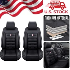 2Pack Black Front Seat Cover Protector PU leather Cushion For Toyota for Corolla