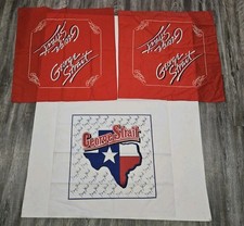George Strait Vintage Bandana/Handkerchief Lot Of 3 Concert Merch Memorabilia