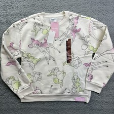 Disney Bambi Sweatshirt Girls Youth XL 14 Fleece Allover Print Thumper Kids