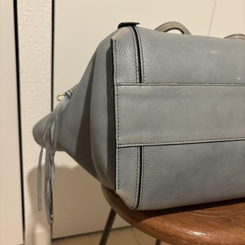 Chloe Hand Bag Tote Purse Leather Blue Authentic - Picture 19 of 24