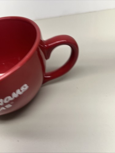 Bob Evans Farms 16 Unzen Keramik Suppenschüssel/großer Kaffeebecher Tasse rot & weiß - Bild 2 von 5