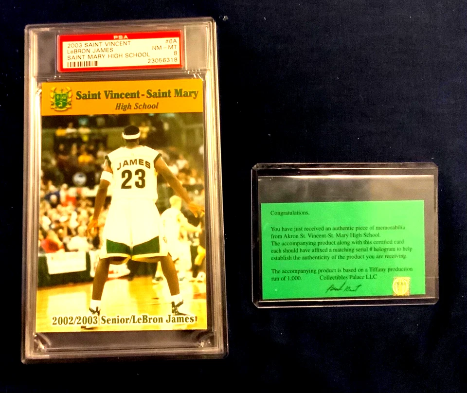 Lebron James Rookie PSA Near Mint Mint SP Lakers Saint Mary Vincent High School - Image 3 of 3