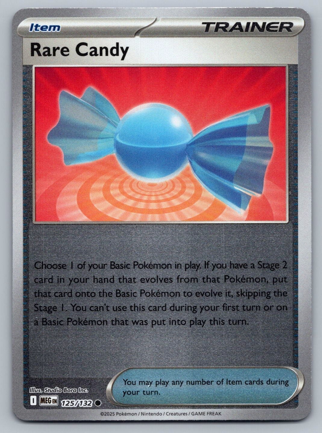 2025 Pokemon Mega Evolution Rare Candy 125/132 Reverse Holo