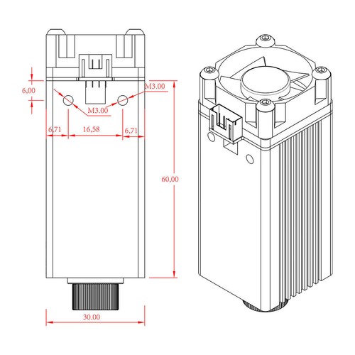 KITS DE MÓDULOS DE GRABADOR LÁSER NEJE N30610 PARA GRABADOR LÁSER CNC - SALIDA 2.5W 30X60 - Imagen 9 de 12