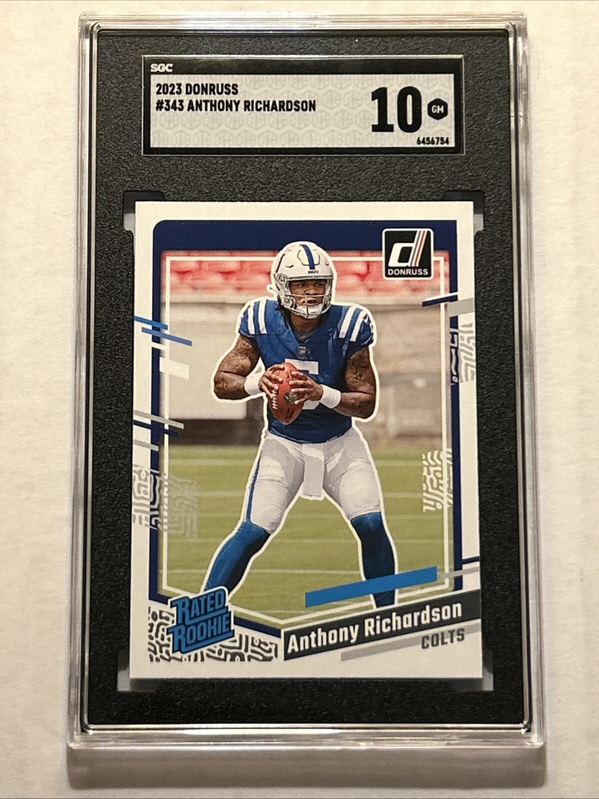 2023 Panini Donruss #343 Rated Rookie Anthony Richardson SGC 10