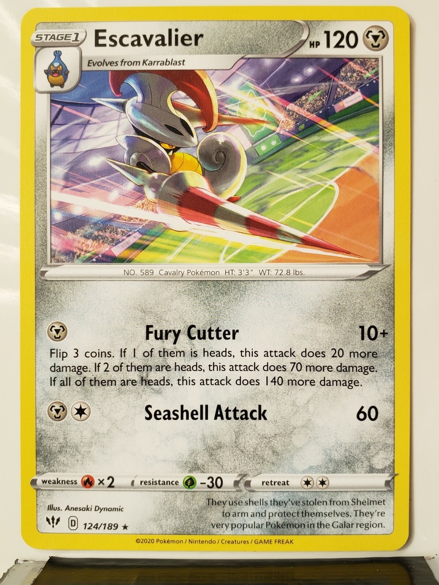 Escavalier 124/189 NM / M - RARE Darkness Ablaze Pokemon Card $2 Flat  Shipping | eBay