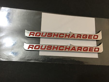 New 2015-2022 Roush Charged Parts Emblems Badge Chrome Red -2pieces New 2015-2022 Roush Charged Parts Emblems Badge Chrome Red -2pieces