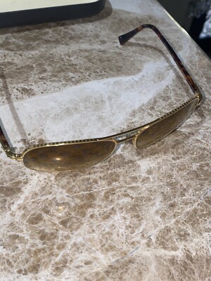 LOUIS VUITTON SUNGLASSES EYEWEAR TORTOISESHELL MONOGRAM LENS GOLD