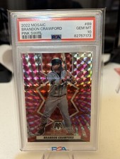 2022 Mosaic Brandon Crawford Pink Swirl /12 PSA 10 Pop 1 Fendlibro 1/12