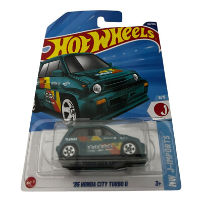 2025 Hot Wheels '85 Honda City Turbo II Green #141 J-Imports Case