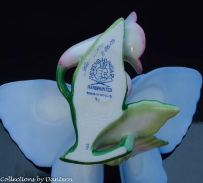 Herend Porcelain Large Blue Butterfly on Pink Flowers C-B 9305 | eBay