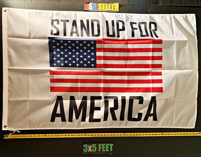 Donald Trump Flag FREE FIRST CLASS SHIP Stand Up For America Wh M USA Sign 3x5'