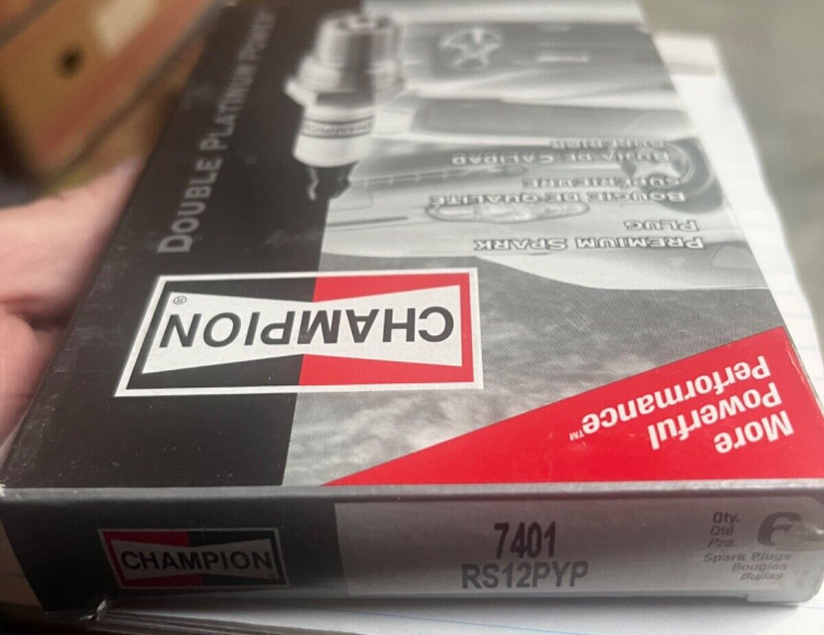 Champion RS12PYP Spark Plug Double Platinum Pack of 6