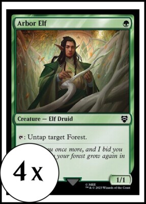 MTG - 4 x Arbor Elf - Playset of 4 - Lord of the Rings Commander
