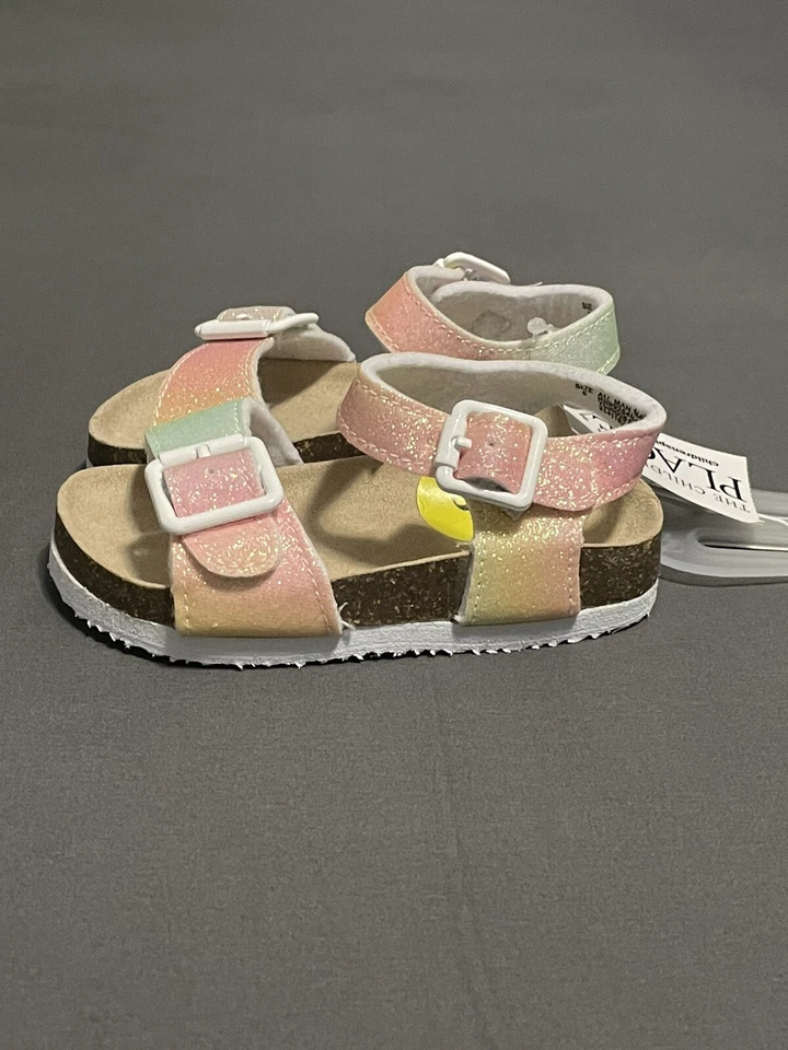 Nuevas Sandalias Brillantes Brillantes Arco Iris The Children’s Place Talla 5 Foto 4 de 4