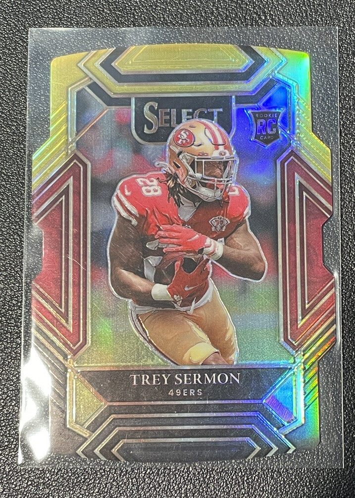 Trey Sermon 2021 Panini Select Rookie Black Gold Die Cut #268 49ers