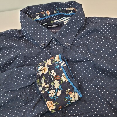 Denim & Flower Ricky Singh, Navy with White Arrow, Long Sleeve, Size L