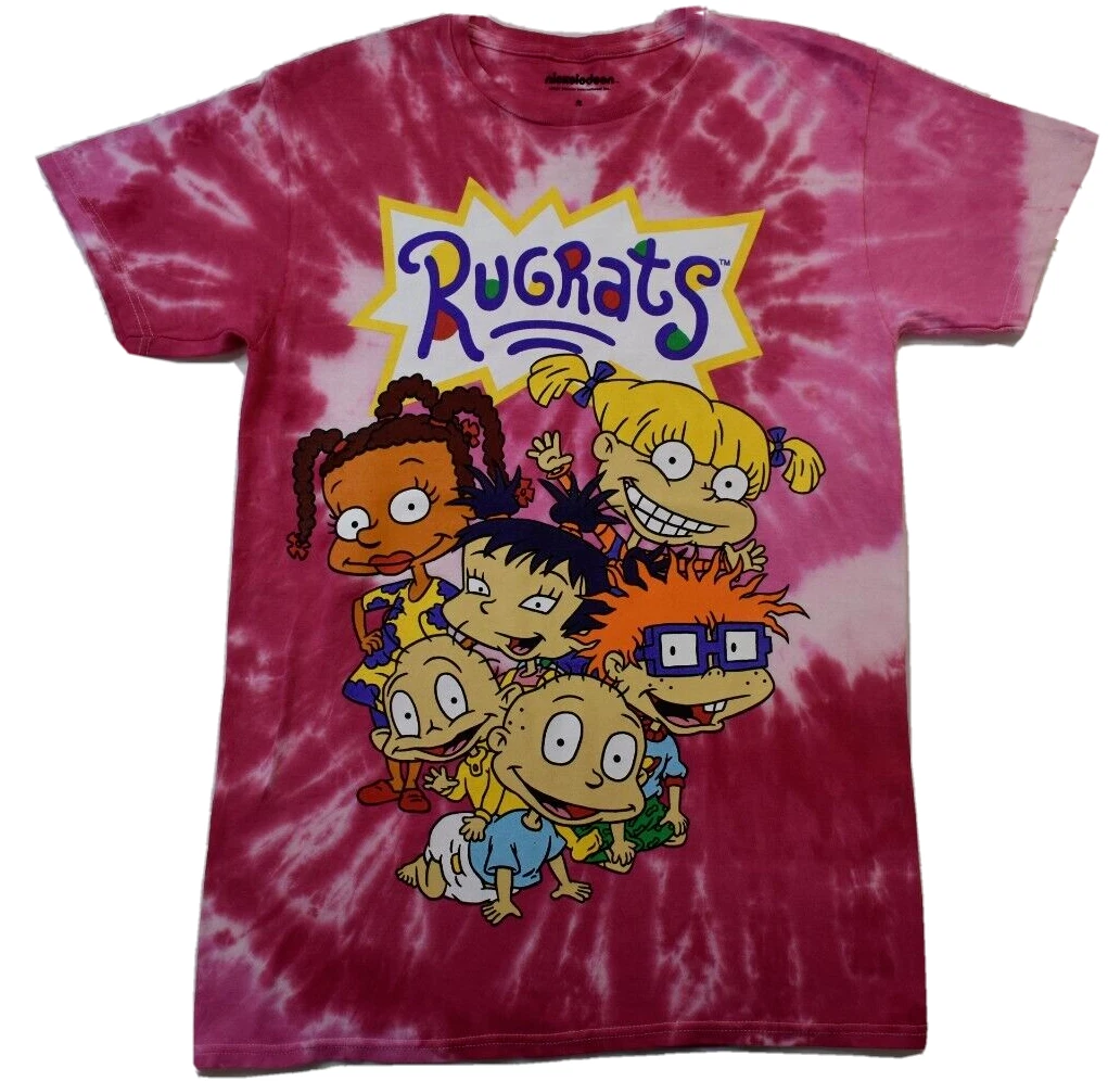 Nickelodeon Mens Rugrats Tie Dye Pink Shirt New S XL eBay