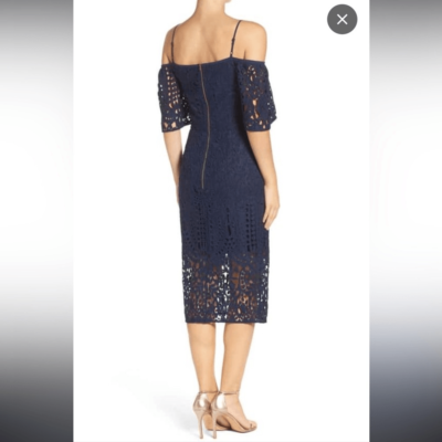 astr lace up dress Belted Lace Midi Dress main image 1