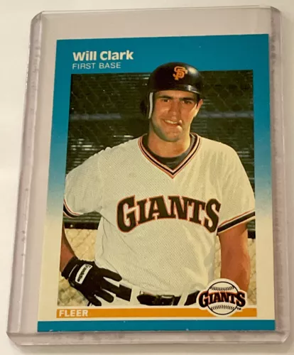 1987 Fleer MLB Baseball Card #269 WILL CLARK RC - San Francisco Giants EX-NM