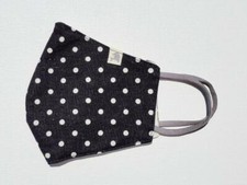 Linen, Polka Dots on Soft Black