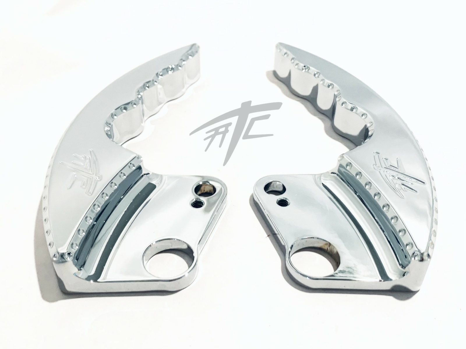 HAYABUSA CHROME DIAMOND CUT PASSENGER GRAB BAR HANDLE RAILS 2007 SUZUKI HAYABUSA