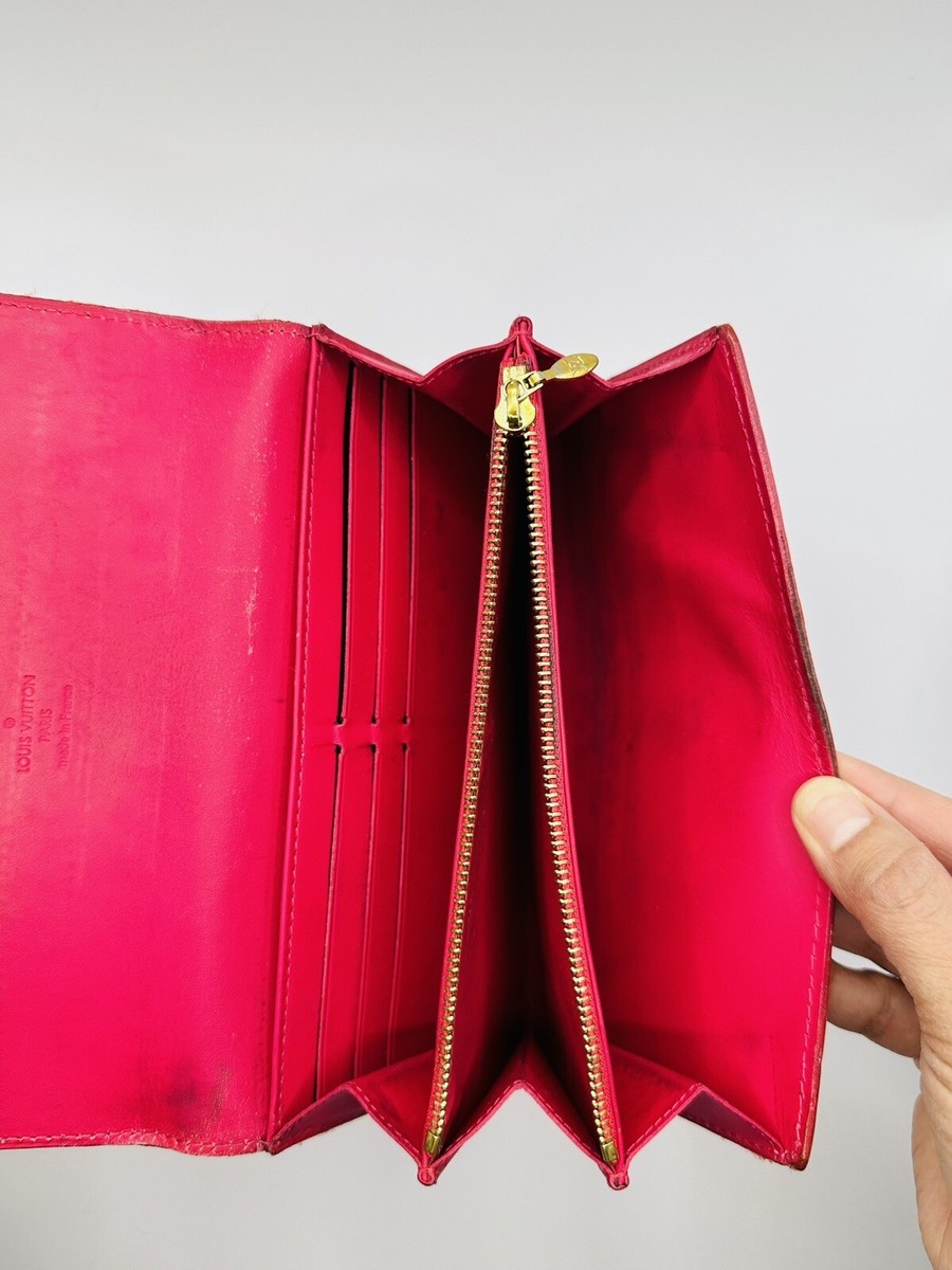 Authentic LOUIS VUITTON LV Monogram Vernis Sarah Wallet Envelope