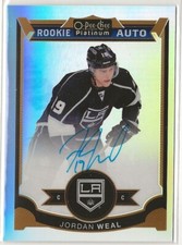 2015-16 O-Pee-Chee Platinum Rainbow Rookie Auto #175 Jordan Weal Los Angeles