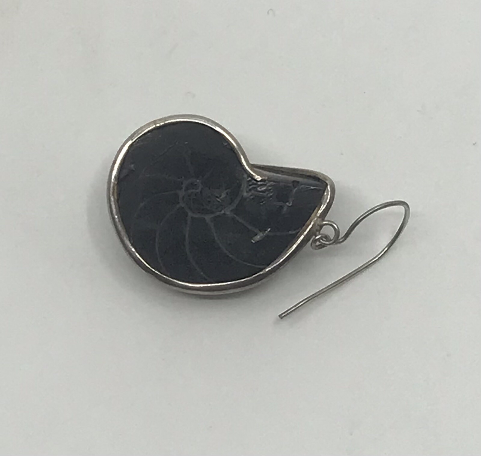 Vintage Shell Shaped Abalone Dangle Earrings, 1 1… - image 4