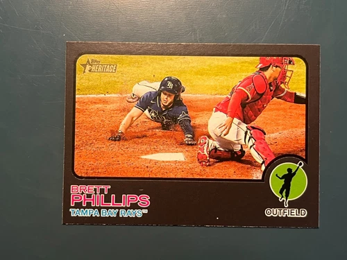 2022 Topps Heritage - Brett Phillips #28 Black Border /50